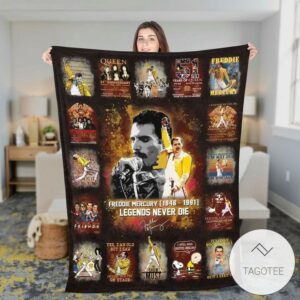 Freddie Mercury Queen Legend Never Die Blanket