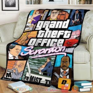 Game Gta Electric City Scranton The Office Cover Custom Soft Blanket 2