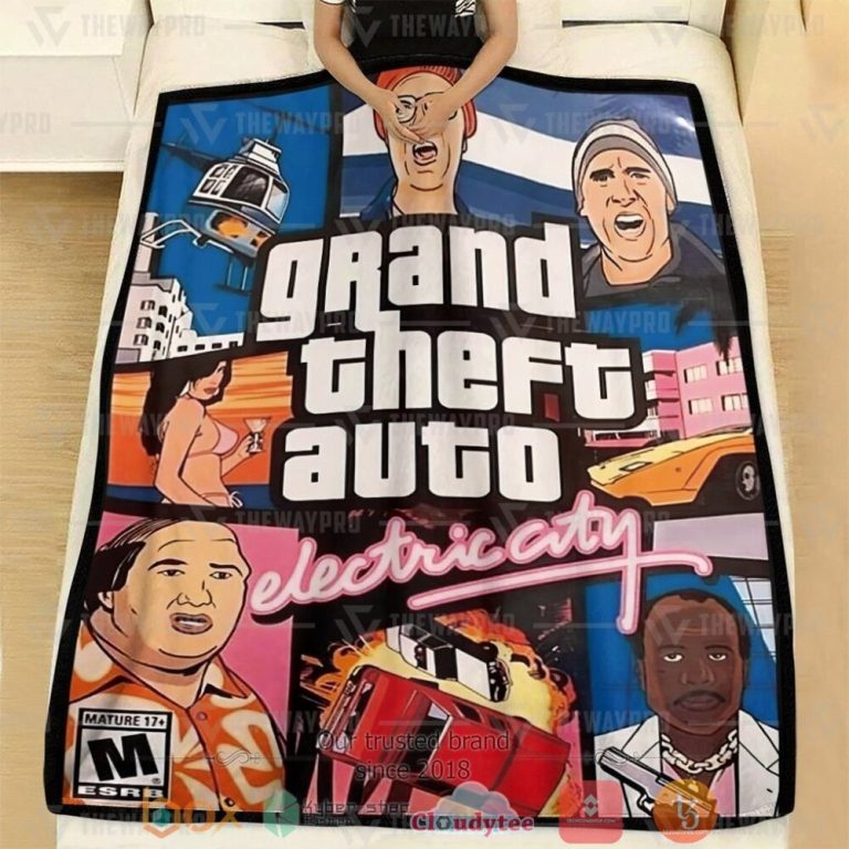 Game-Gta-Electric-City-The-Office-Cover-Custom-Soft-Blanket-1-1