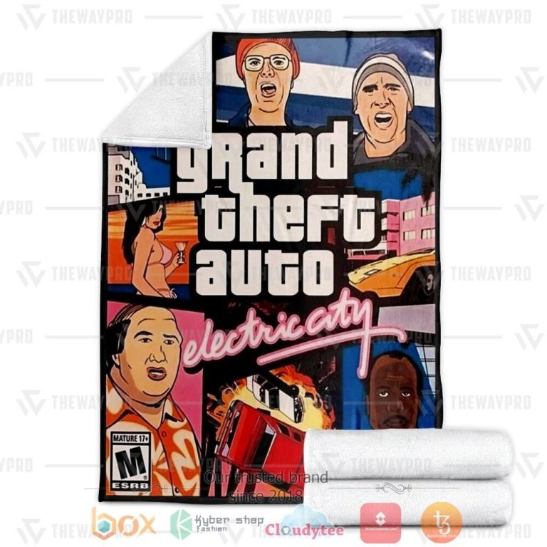 Game-Gta-Electric-City-The-Office-Cover-Custom-Soft-Blanket-2