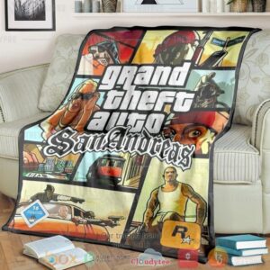 Game Gta San Andreas Custom Soft Blanket 2