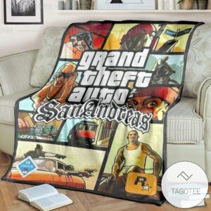 Game Gta San Andreas Custom Soft Blanket