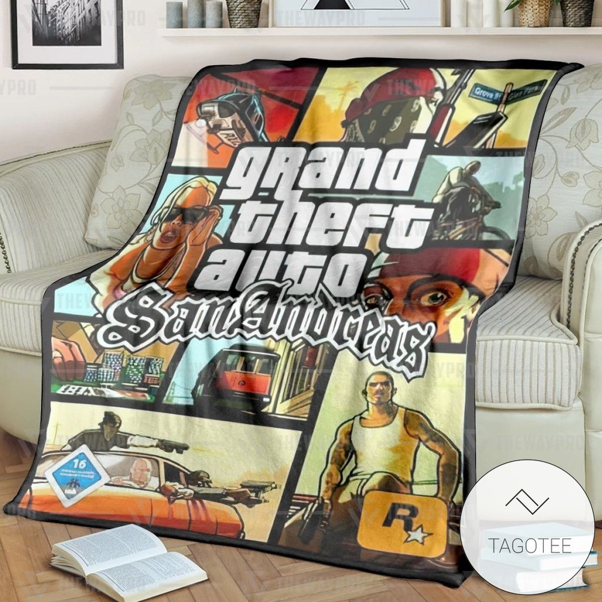 Game Gta San Andreas Custom Soft Blanket Game Gta San Andreas Custom Soft Blanket