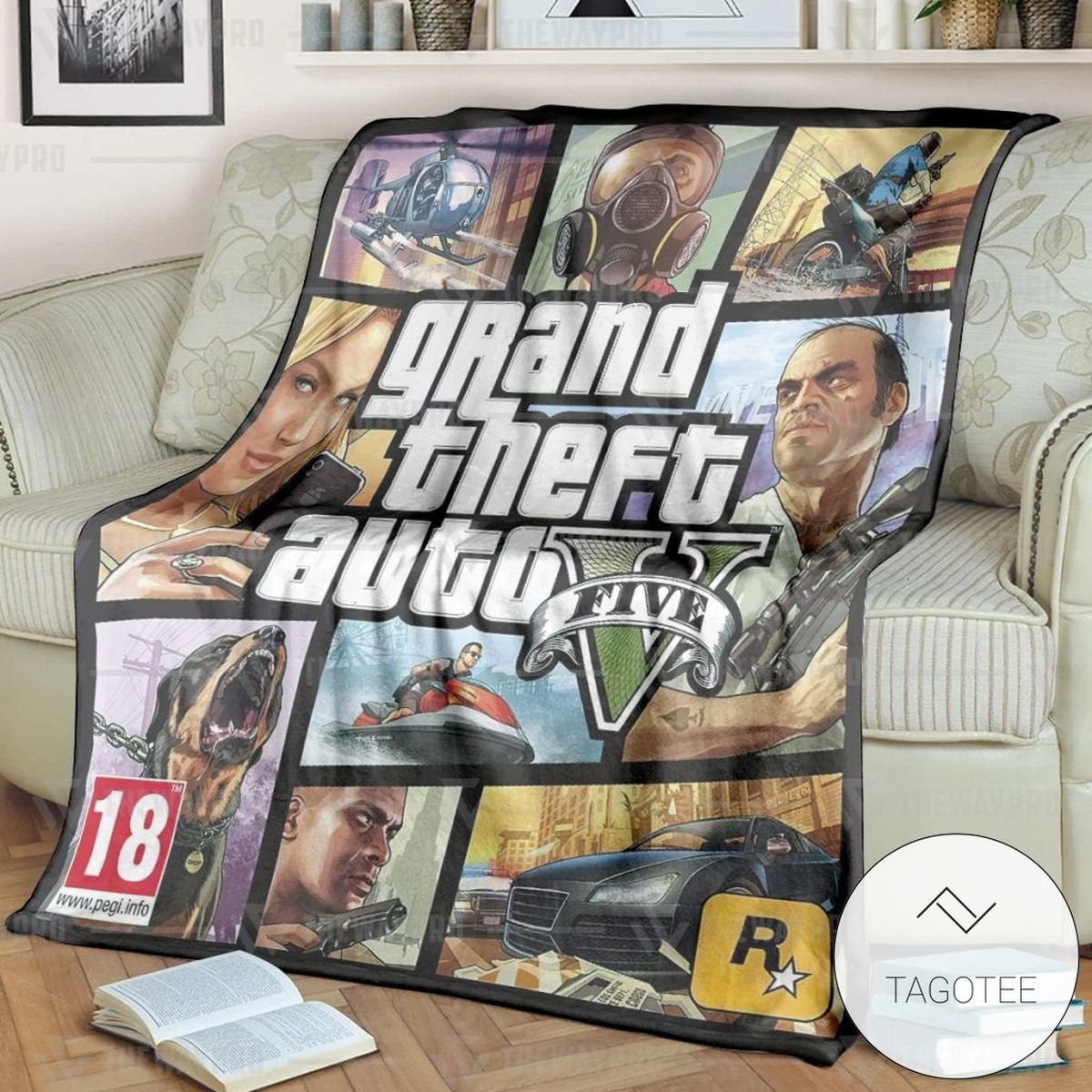 Game Gta V Custom Soft Blanket Game Gta V Custom Soft Blanket