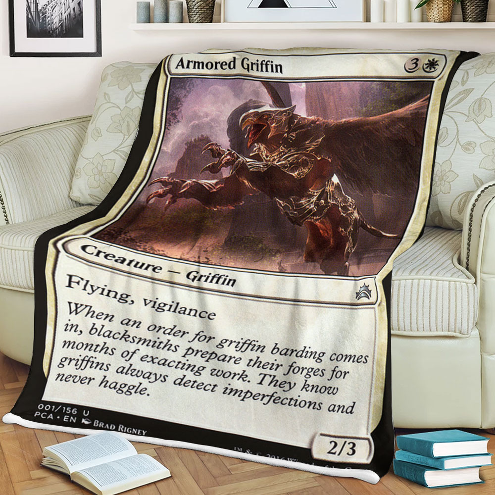 Game Magic The Gathering Armored Griffin Sherpa Blanket Game Magic The Gathering Armored Griffin Sherpa Blanket