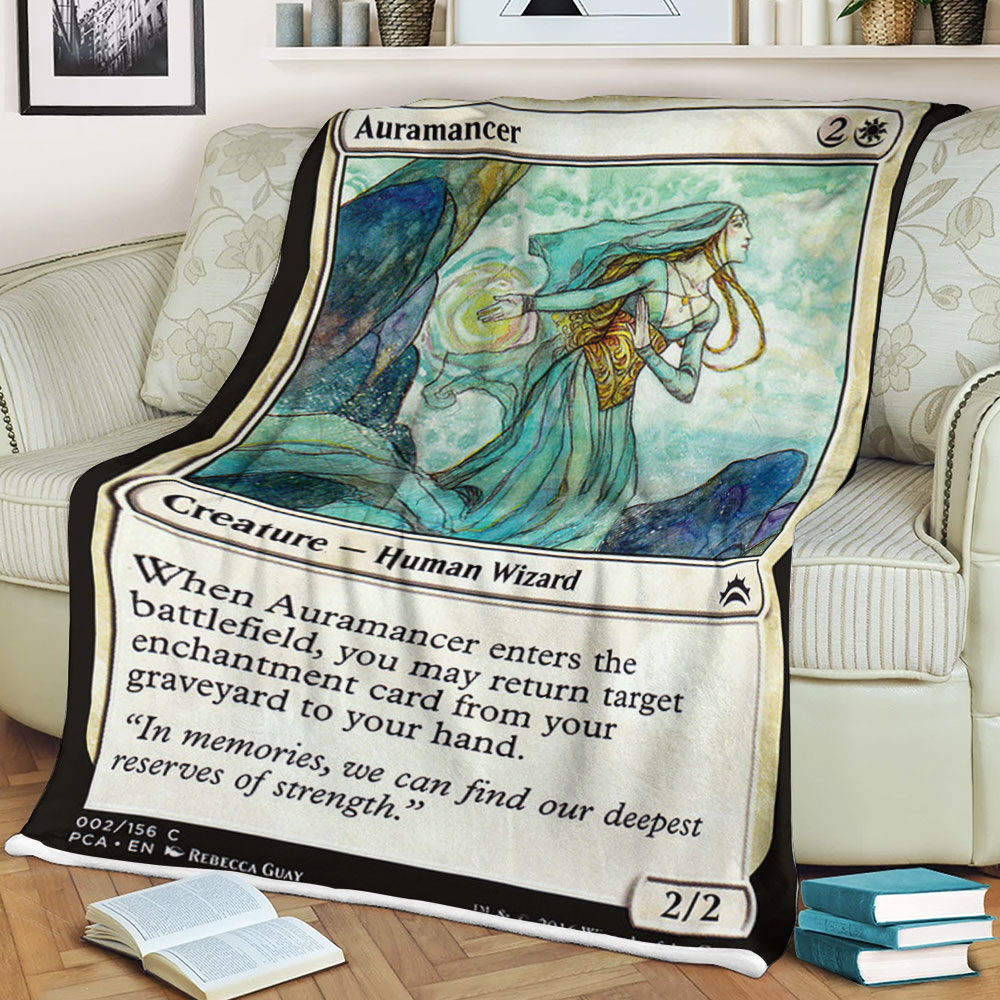Game Magic The Gathering Auramancer Sherpa Blanket Game Magic The Gathering Auramancer Sherpa Blanket