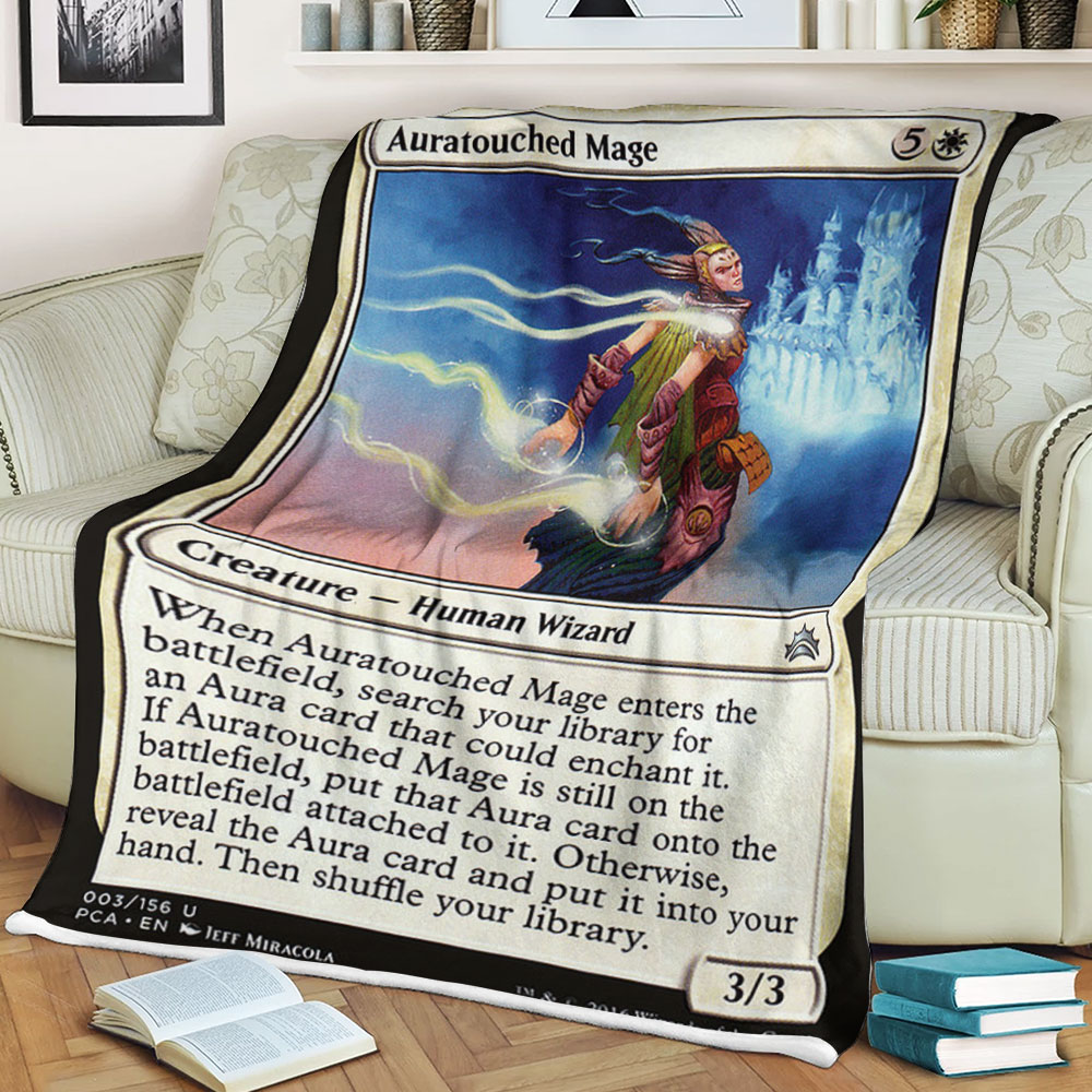 Game Magic The Gathering Auratouched Mage Sherpa Blanket Game Magic The Gathering Auratouched Mage Sherpa Blanket