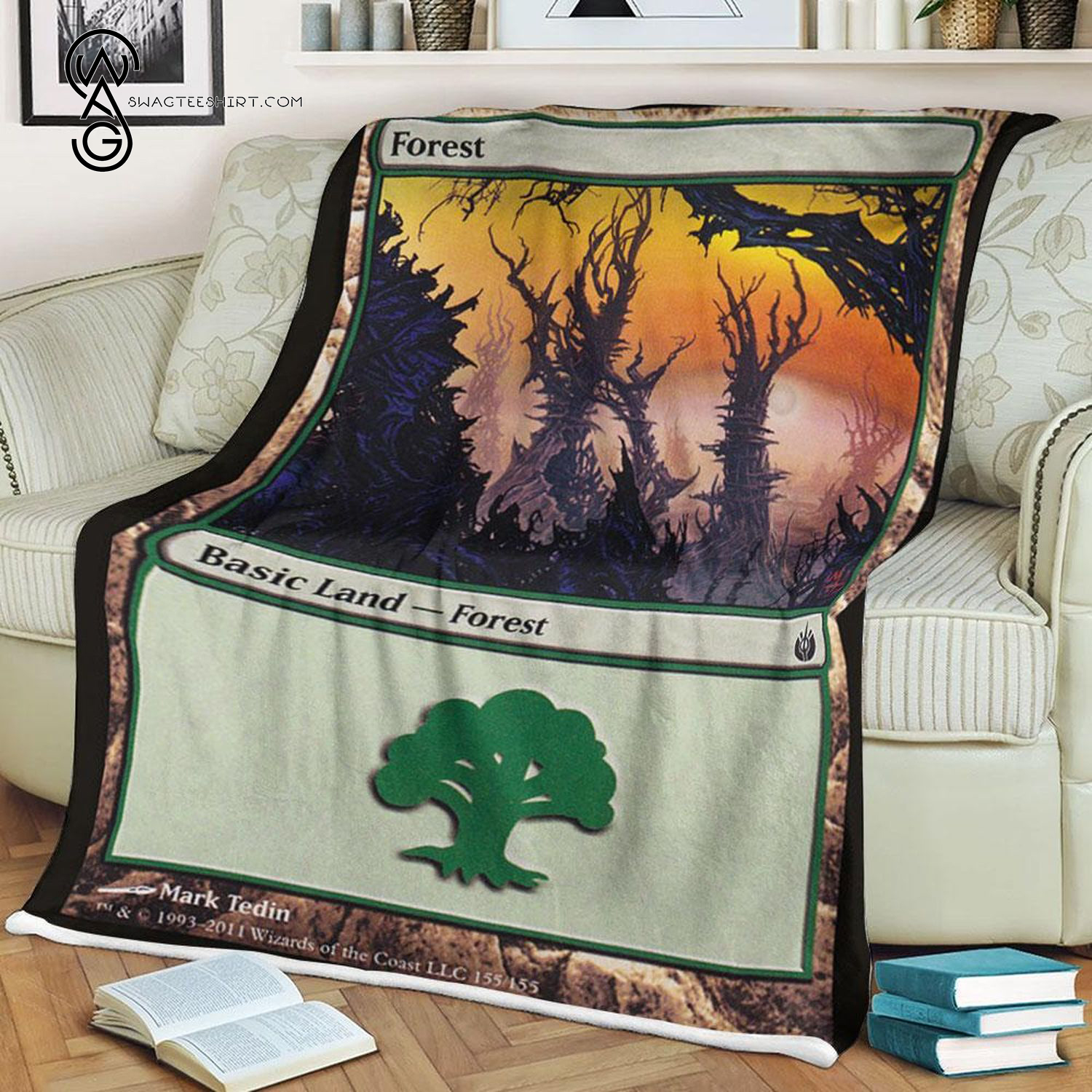 Game Magic The Gathering Basic Land Forest Blanket Game Magic The Gathering Basic Land Forest Blanket