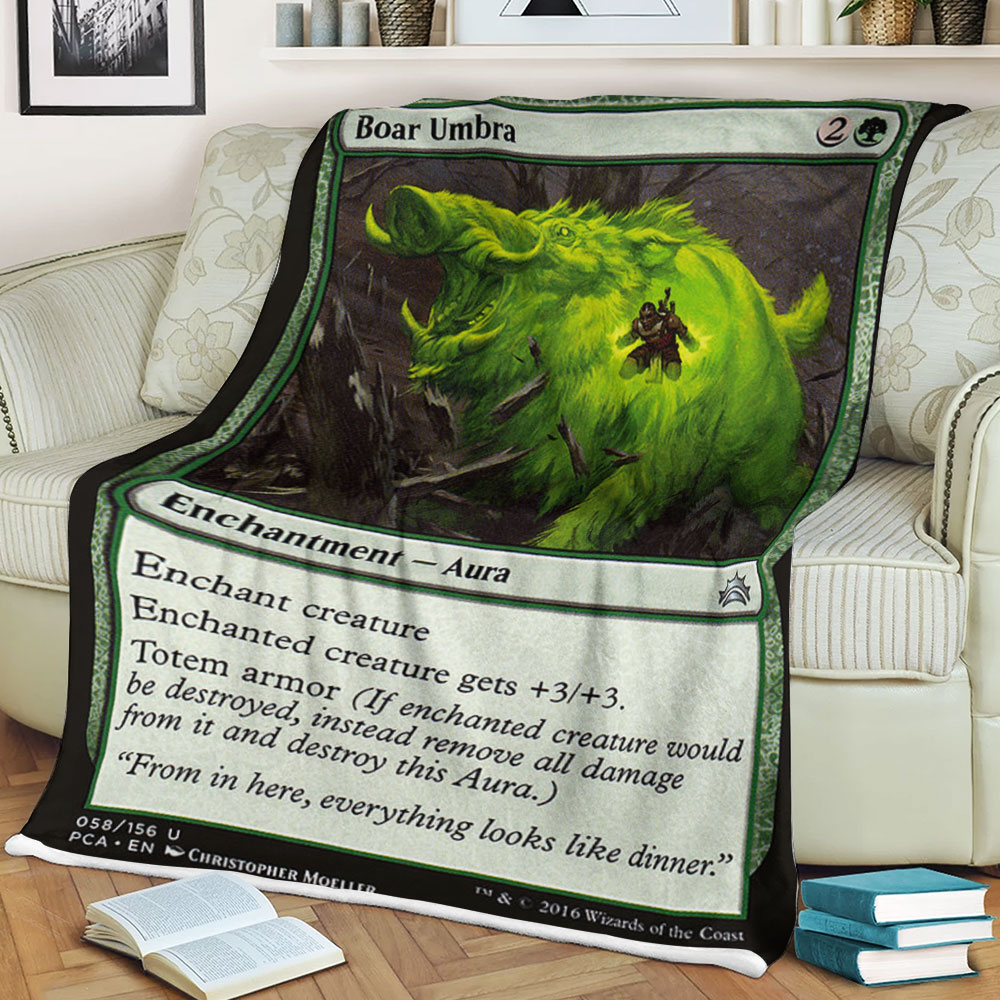 Game Magic The Gathering Boar Umbra Sherpa Blanket Game Magic The Gathering Boar Umbra Sherpa Blanket