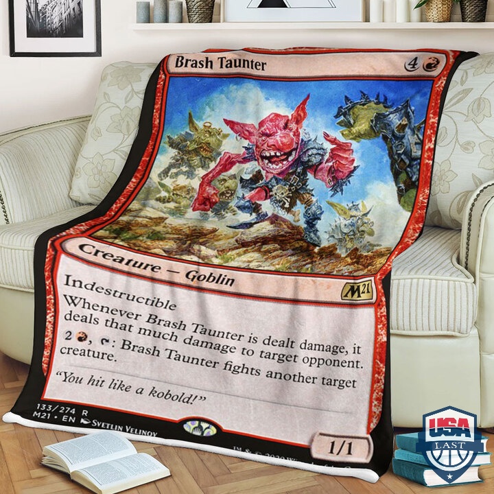 Game-Magic-The-Gathering-Brash-Taunter-Quilt-Blanket-1