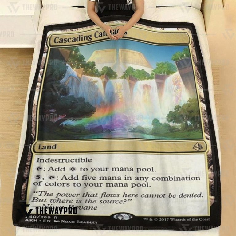 Game-Magic-The-Gathering-Cascading-Cataracts-Blanket-1