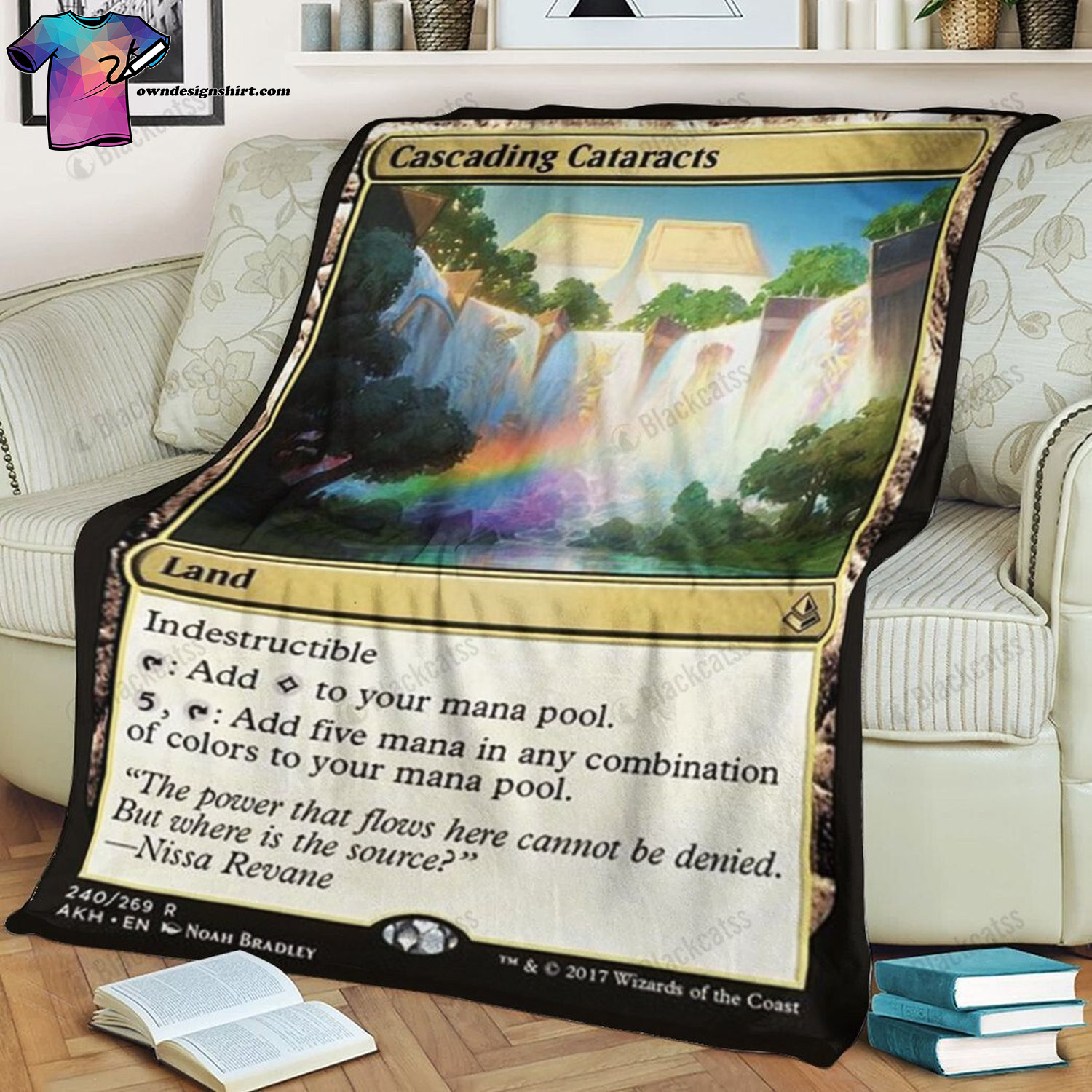 Game Magic The Gathering Cascading Cataracts Full Print Soft Blanket Game Magic The Gathering Cascading Cataracts Full Print Soft Blanket