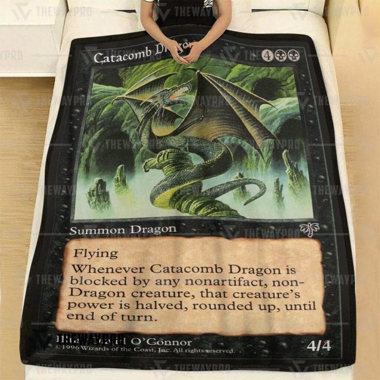 Game-Magic-The-Gathering-Catacomb-Dragon-Blanket-1