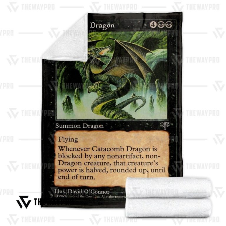 Game-Magic-The-Gathering-Catacomb-Dragon-Blanket-2