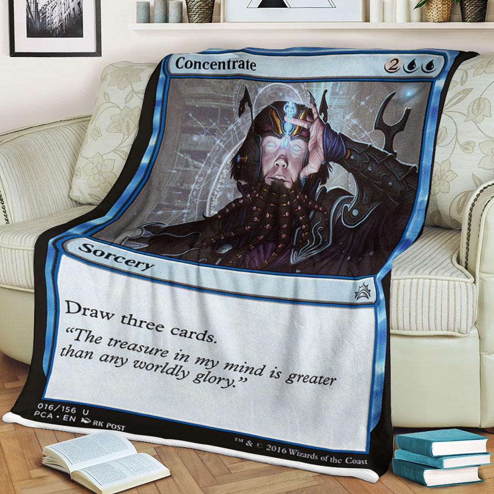 Game Magic The Gathering Concentrate Sherpa Blanket Game Magic The Gathering Concentrate Sherpa Blanket