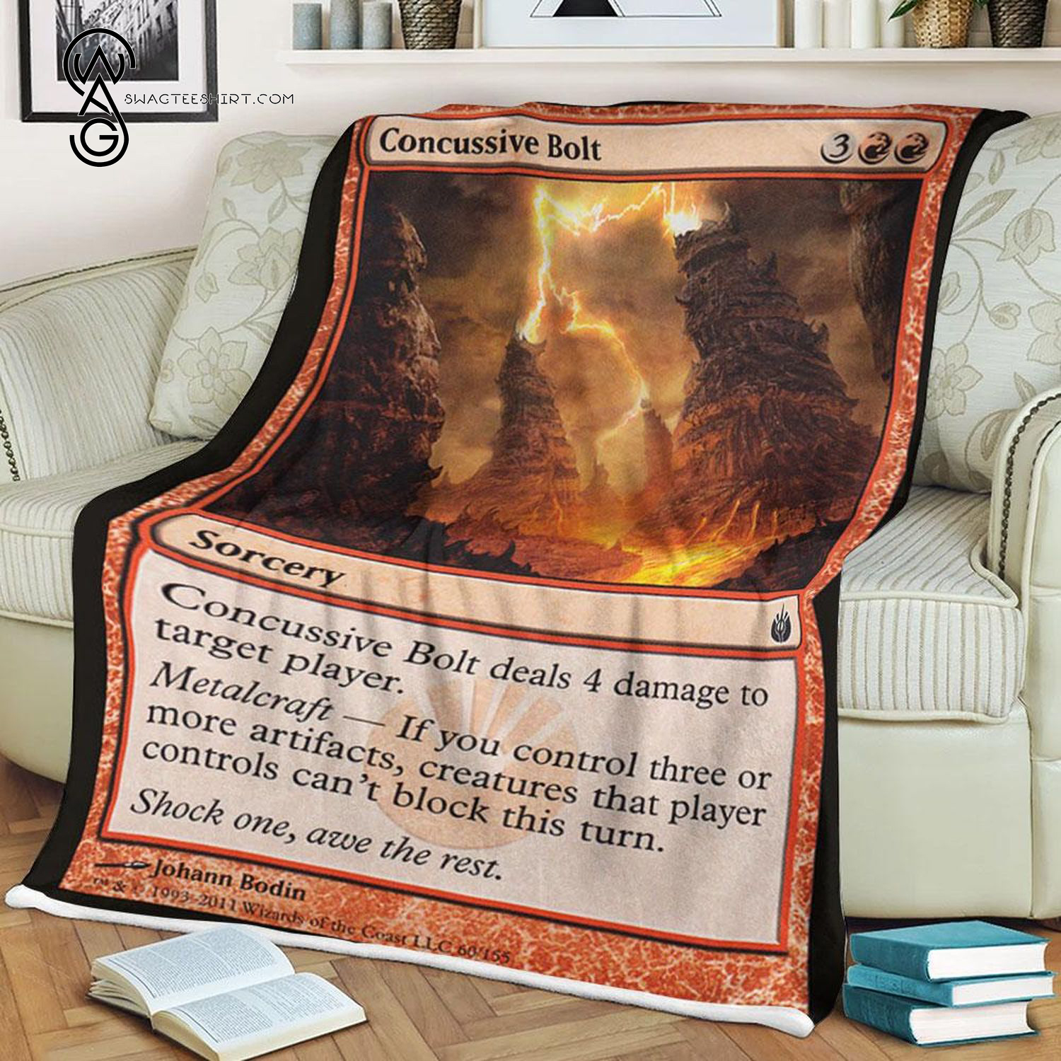 Game Magic The Gathering Concussive Bolt Blanket Game Magic The Gathering Concussive Bolt Blanket