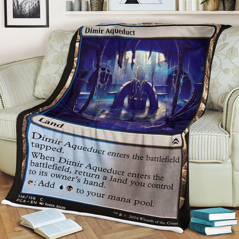 Game Magic The Gathering Dimir Aqueduct Sherpa Blanket Game Magic The Gathering Dimir Aqueduct Sherpa Blanket