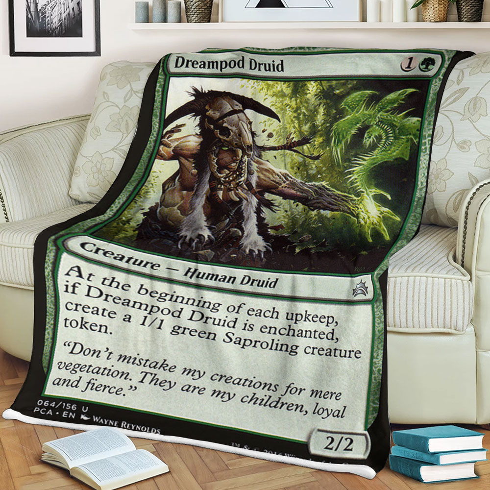Game Magic The Gathering Dreampod Druid Sherpa Blanket Game Magic The Gathering Dreampod Druid Sherpa Blanket