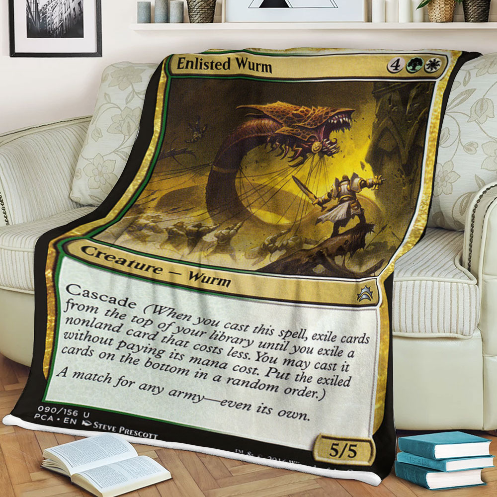 Game Magic The Gathering Enlisted Wurm Sherpa Blanket Game Magic The Gathering Enlisted Wurm Sherpa Blanket