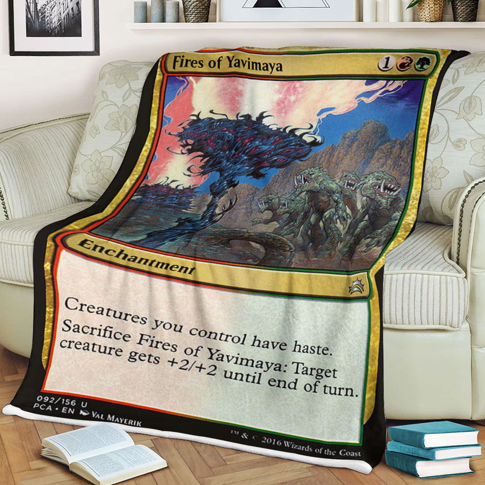 Game Magic The Gathering Fires Of Yavimaya Sherpa Blanket Game Magic The Gathering Fires Of Yavimaya Sherpa Blanket