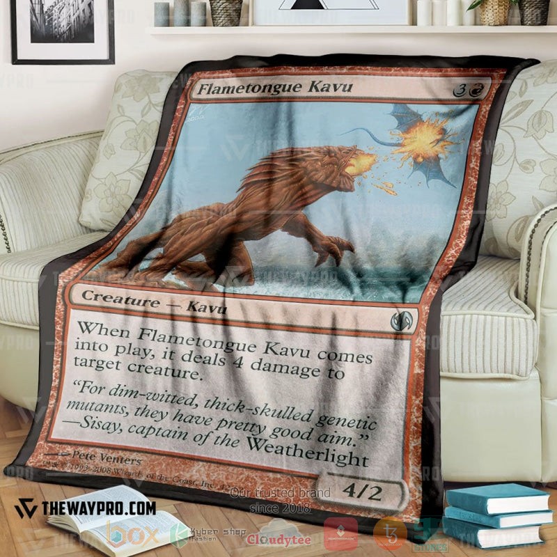 Game Magic The Gathering Flametongue Kavu Soft Blanket Game Magic The Gathering Flametongue Kavu Soft Blanket