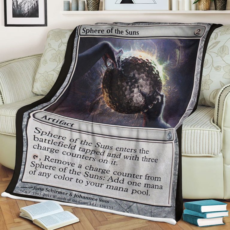 Game-Magic-The-Gathering-Fleece-Blanket-Sphere-Of-The-Suns-Card-1