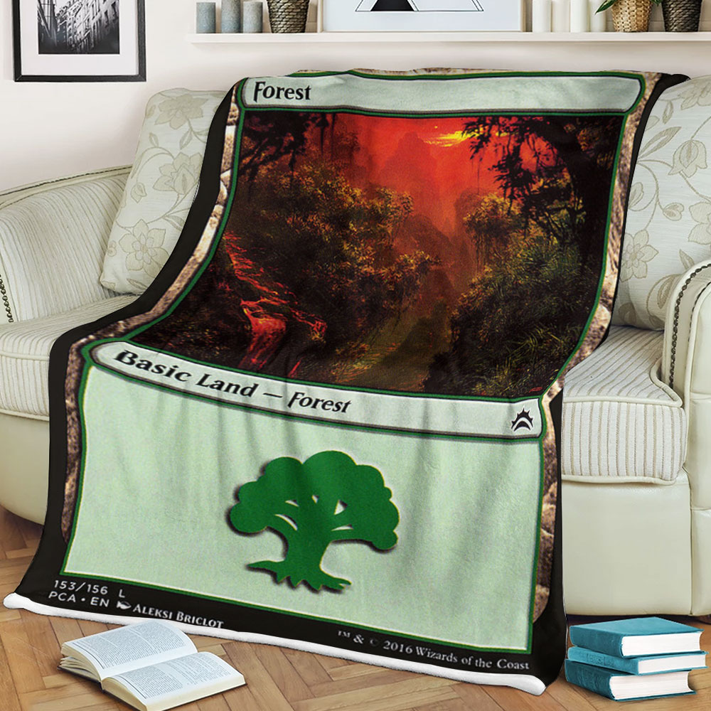 Game Magic The Gathering Forest Sherpa Blanket 3 Game Magic The Gathering Forest Sherpa Blanket 3