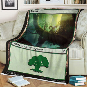 Game Magic The Gathering Forest Sherpa Blanket