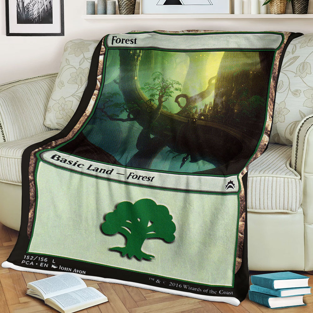 Game Magic The Gathering Forest Sherpa Blanket Game Magic The Gathering Forest Sherpa Blanket