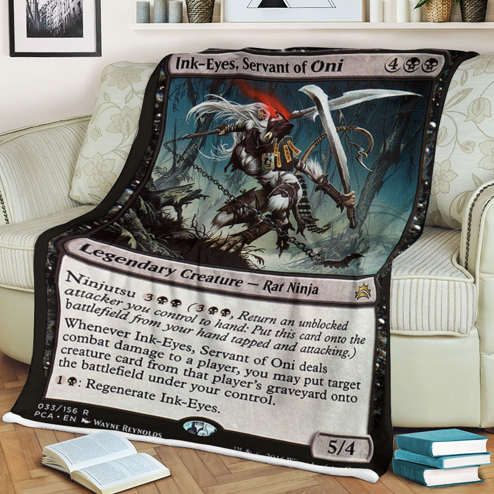 Game Magic The Gathering Ink Eyes Servant Of Oni Sherpa Blanket Game Magic The Gathering Ink Eyes Servant Of Oni Sherpa Blanket
