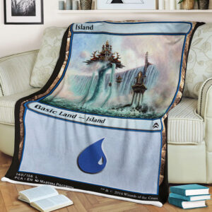 Game Magic The Gathering Island Sherpa Blanket 5