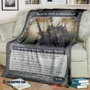 Game Magic The Gathering Korlash Heir To Blackblade Soft Blanket 2