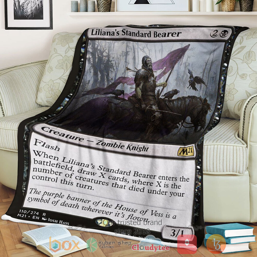 Game Magic The Gathering M21 110 Liliana S Standard Bearer Fleece Blanket Game Magic The Gathering M21 110 Liliana S Standard Bearer Fleece Blanket