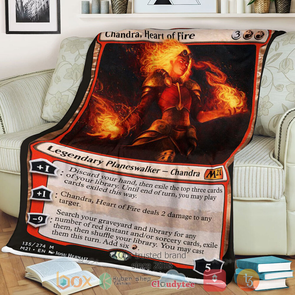 Game Magic The Gathering M21 135 Chandra Heart Of Fire Fleece Blanket Game Magic The Gathering M21 135 Chandra Heart Of Fire Fleece Blanket