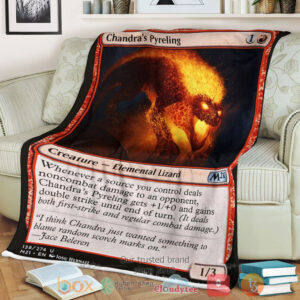 Game Magic The Gathering M21 138 Chandra S Pyreling Fleece Blanket