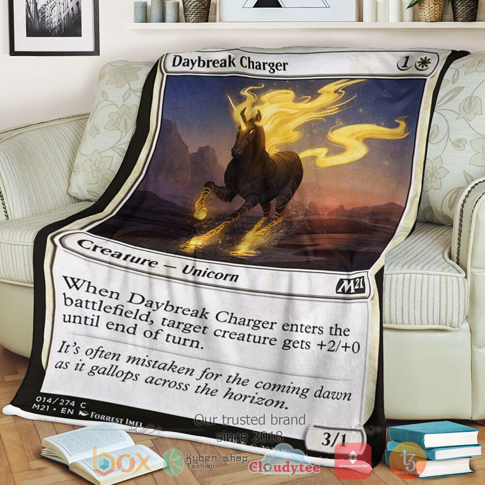 Game Magic The Gathering M21 14 Daybreak Charger Fleece Blanket Game Magic The Gathering M21 14 Daybreak Charger Fleece Blanket