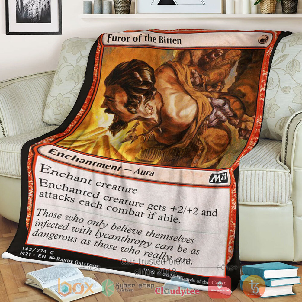 Game Magic The Gathering M21 145 Furor Of The Bitten Fleece Blanket Game Magic The Gathering M21 145 Furor Of The Bitten Fleece Blanket