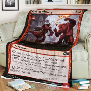 Game Magic The Gathering M21 148 Goblin Wizardry Fleece Blanket