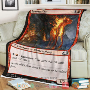 Game Magic The Gathering M21 153 Igneous Cur Fleece Blanket