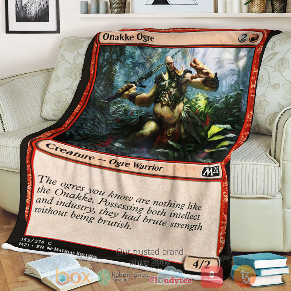 Game Magic The Gathering M21 155 Onakke Ogre Fleece Blanket Game Magic The Gathering M21 155 Onakke Ogre Fleece Blanket