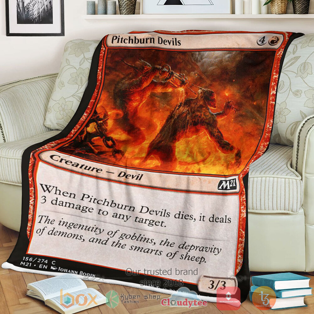 Game Magic The Gathering M21 156 Pitchburn Devils Fleece Blanket Game Magic The Gathering M21 156 Pitchburn Devils Fleece Blanket