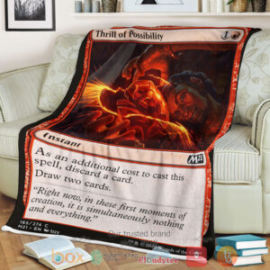 Game Magic The Gathering M21 165 Thrill Of Possibility Fleece Blanket