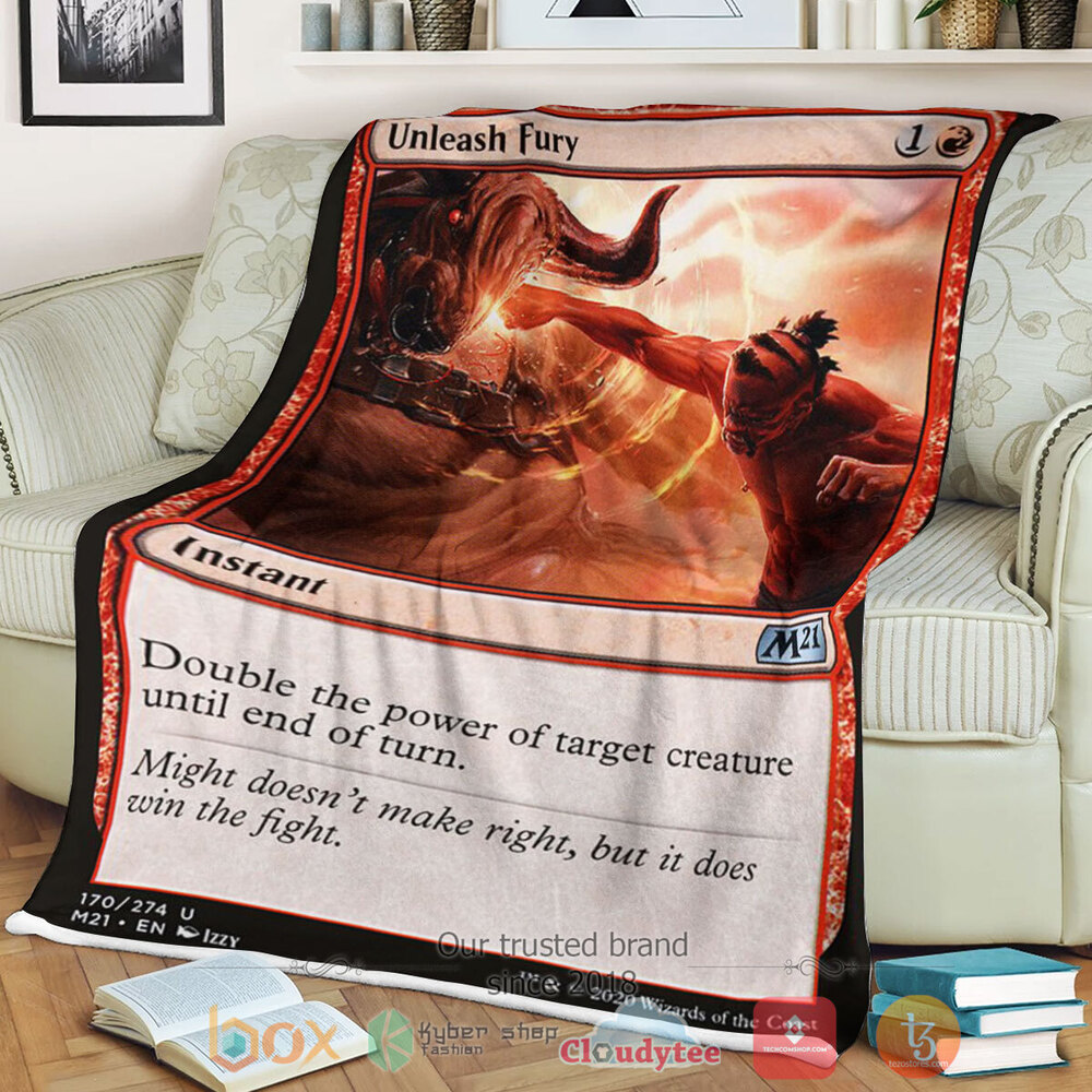 Game Magic The Gathering M21 170 Unleash Fury Fleece Blanket Game Magic The Gathering M21 170 Unleash Fury Fleece Blanket