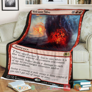 Game Magic The Gathering M21 172 Volcanic Salvo Fleece Blanket