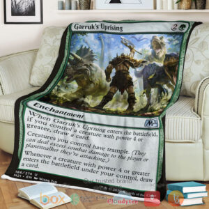 Game Magic The Gathering M21 186 Garruk S Uprising Fleece Blanket