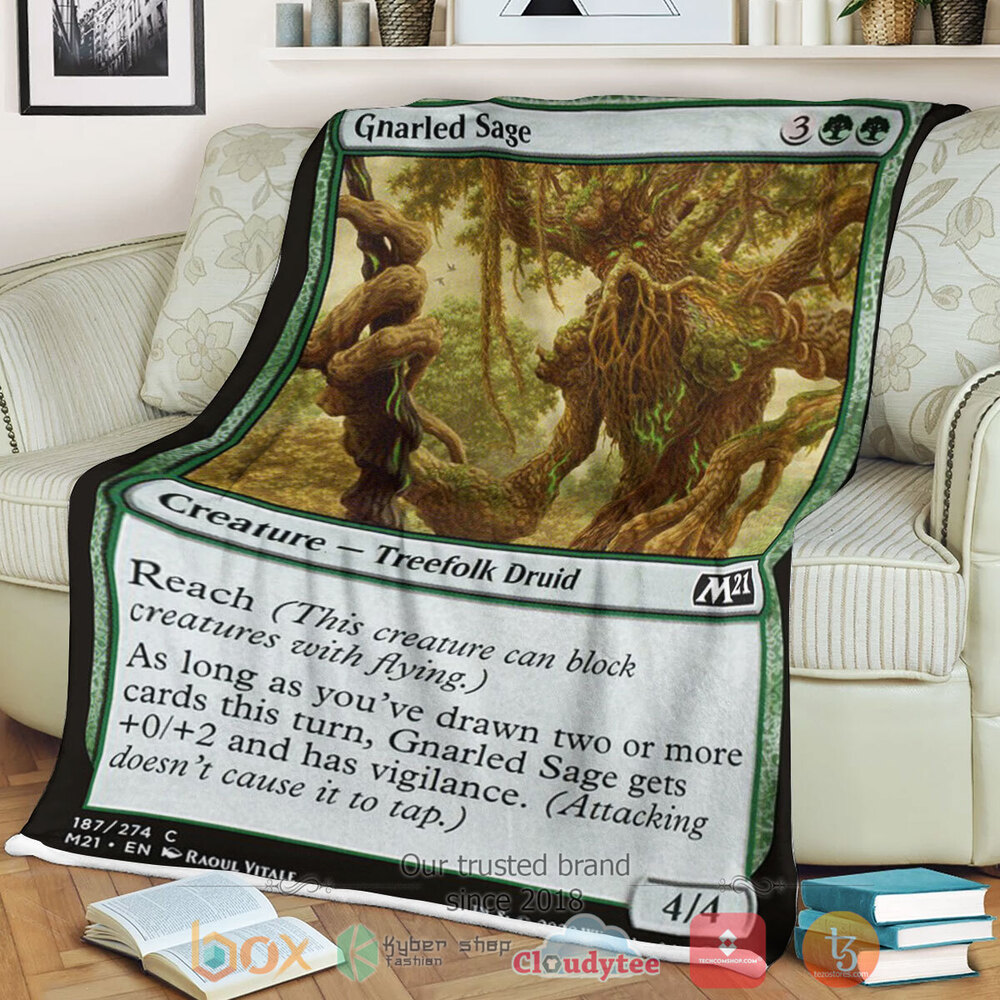 Game Magic The Gathering M21 187 Gnarled Sage Fleece Blanket Game Magic The Gathering M21 187 Gnarled Sage Fleece Blanket