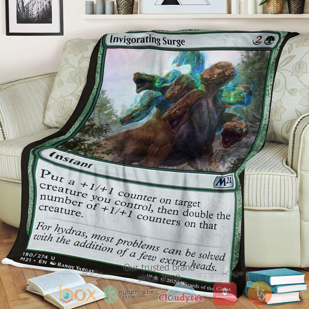 Game Magic The Gathering M21 190 Invigorating Surge Fleece Blanket Game Magic The Gathering M21 190 Invigorating Surge Fleece Blanket