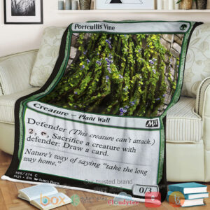 Game Magic The Gathering M21 195 Portcullis Vine Fleece Blanket