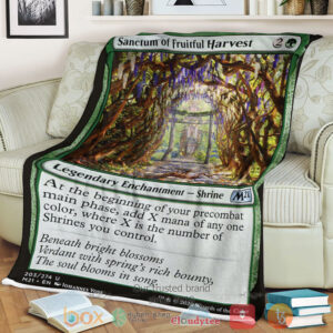 Game Magic The Gathering M21 203 Sanctum Of Fruitful Harvest Fleece Blanket