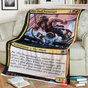 Game Magic The Gathering M21 217 Dire Fleet Warmonger Fleece Blanket